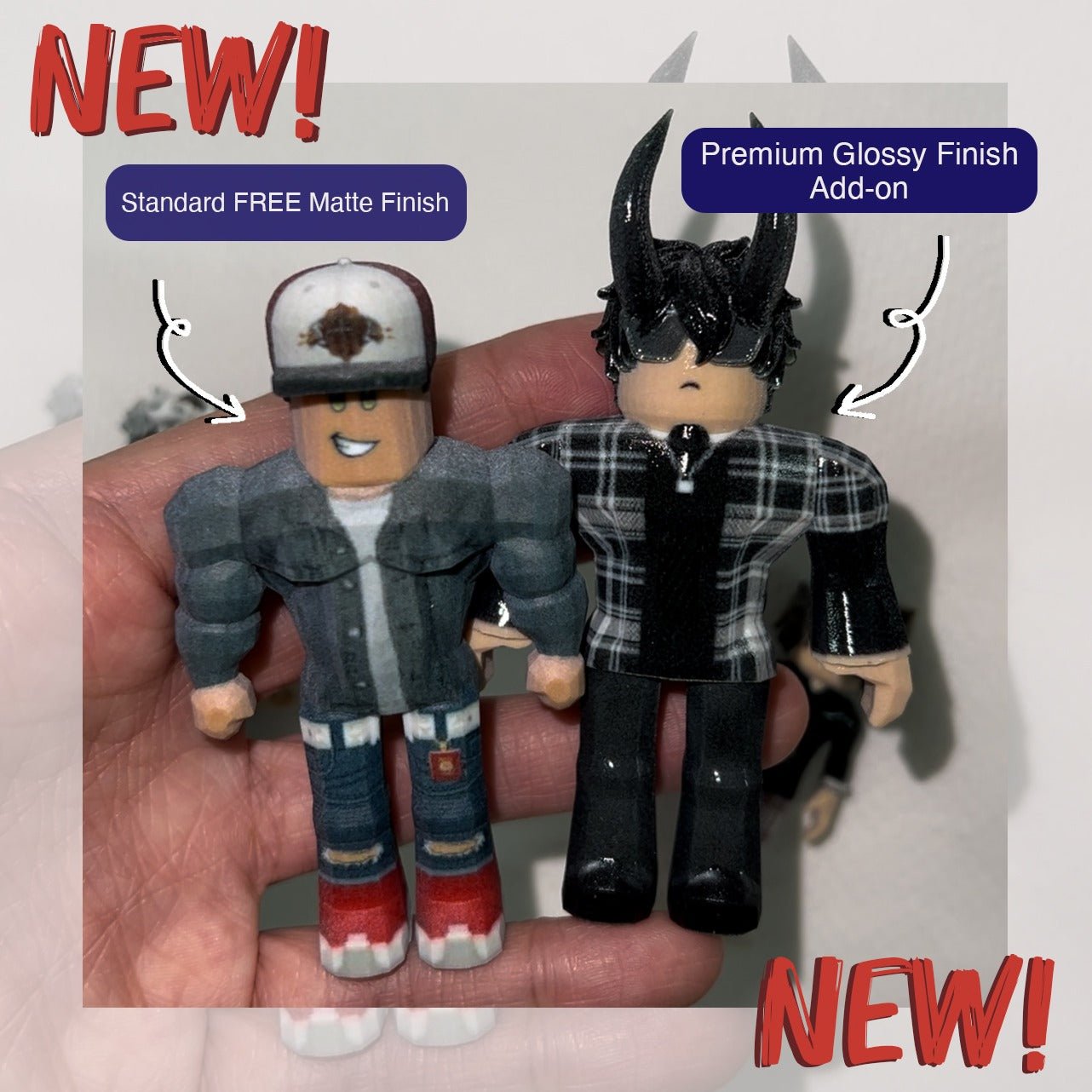 NEW Add-on! Premium Glossy Finish for your Custom Roblox Figurines
