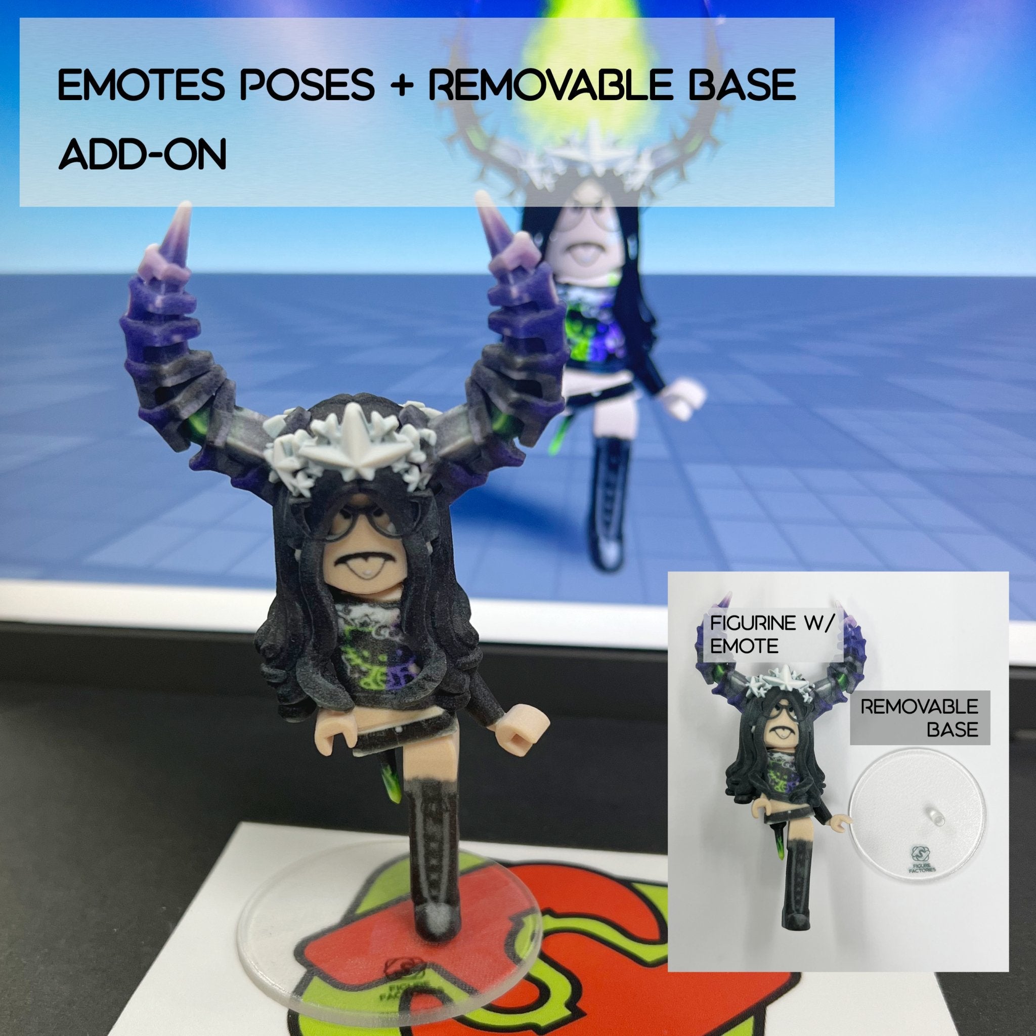 Custom Roblox toy figure and figurines sample base and pose